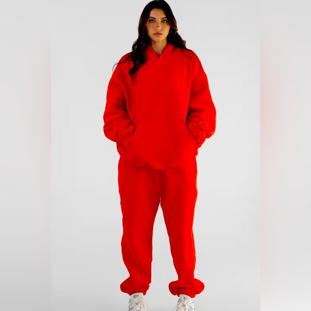 Comfrt Sweatshirt (S) & Sweatpants (XS) Set in Crimson Bright Red (READ DESCR)